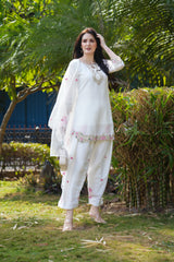 Elegant Women's Patiala Suit Set | Embroidered Kurta, Patiala Pant & Dupatta