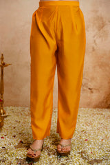 Women’s Embroidered Chanderi Kurta Pant Set with Bhagalpuri Dupatta