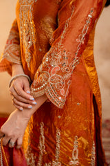 Women’s Embroidered Straight Kurta with Ghaghra Palazzo & Dupatta Set