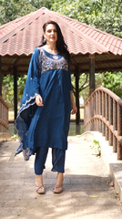Women's Party Wear Embroidered Anarkali Kurta Set with Dupatta