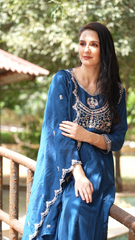 Women's Party Wear Embroidered Anarkali Kurta Set with Dupatta