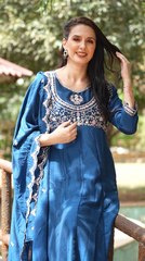 Women's Party Wear Embroidered Anarkali Kurta Set with Dupatta