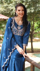 Women's Party Wear Embroidered Anarkali Kurta Set with Dupatta