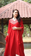 Traditional Women's Embroidered Anarkali Kurta Set