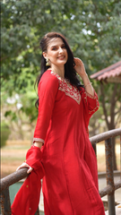 Traditional Women's Embroidered Anarkali Kurta Set