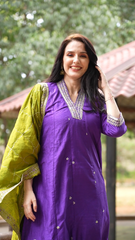 Premium Embroidered Anarkali Kurta with Pant & Dupatta for Women