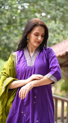 Premium Embroidered Anarkali Kurta with Pant & Dupatta for Women