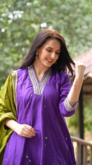 Premium Embroidered Anarkali Kurta with Pant & Dupatta for Women