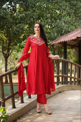 Traditional Women's Embroidered Anarkali Kurta Set